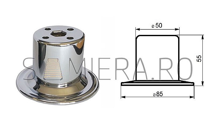 VY100-01 Set 4 buc. suporti crom [2]