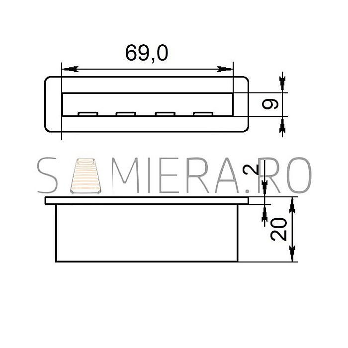 Set 20 casete lamele 68mm [3]