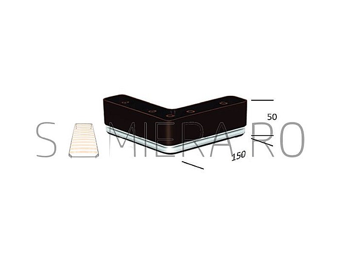 Set 4 Picioruse KA182-03, 15*15*5cm, plastic, venghe [2]