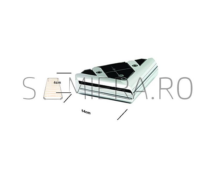 Set 4 Picioruse KA100-01, 14*14*4cm, plastic, crom [2]