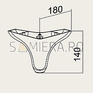 Set 4 Picioruse VA491-97, 18*18*14cm, plastic, nuc mat [4]