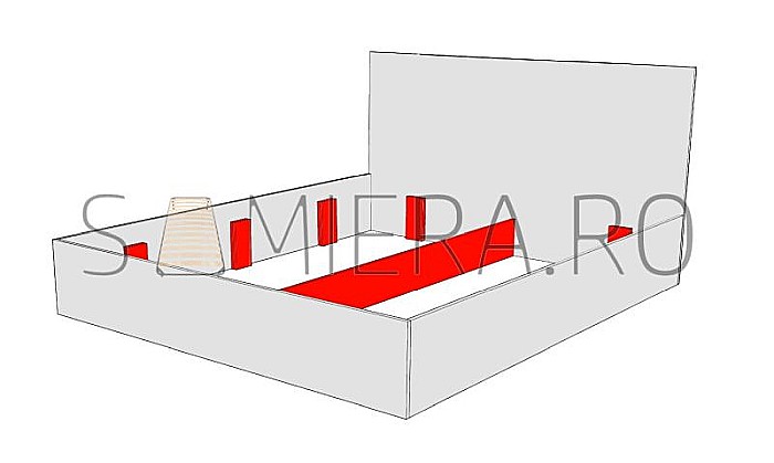 Somiera Metalica Standard pentru 2 persoane 200 cm [7]