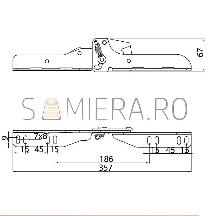 Mecanism canapea click-clack [6]
