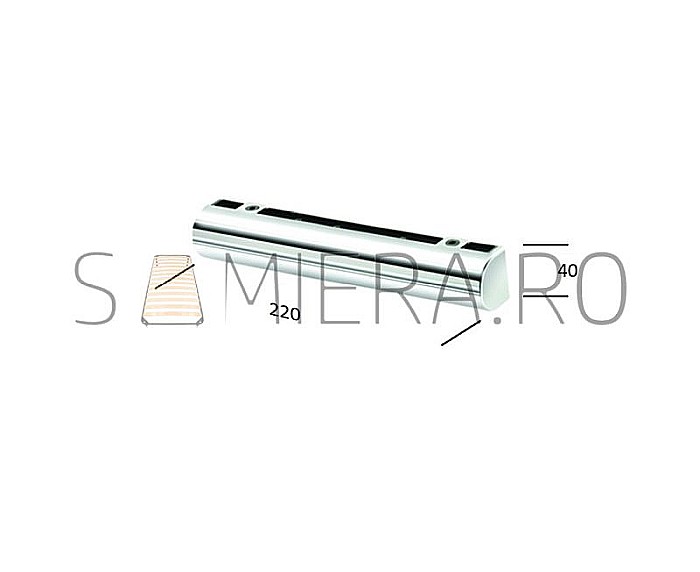 Set 4 Picioruse VA222-01, 22*4cm, plastic, crom [2]