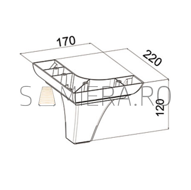 Set 4 Picioruse VA452-02, 22*17*12 cm, plastic, nuc [3]