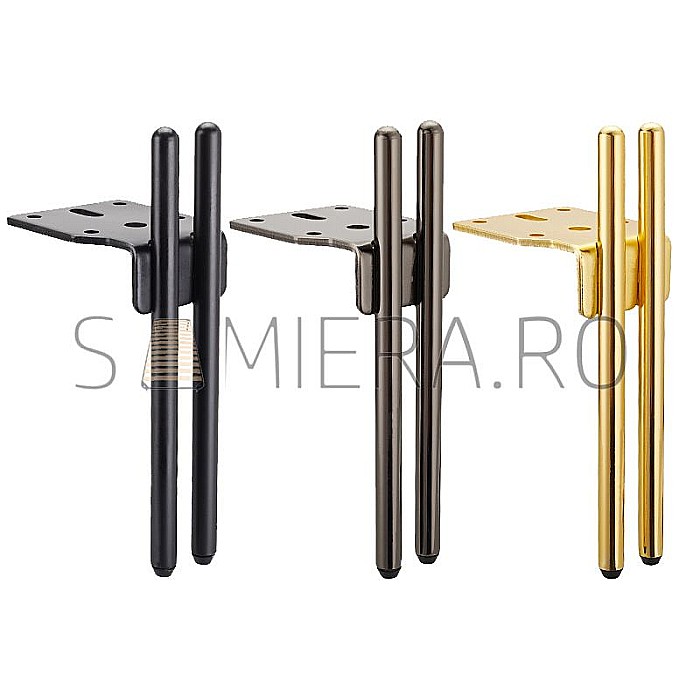 Piciorus metalic D023-B-15G, H=15cm, Auriu [2]