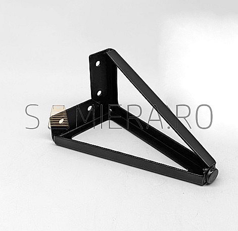 Piciorus metalic B035-15B, H=15cm, Negru Mat [2]