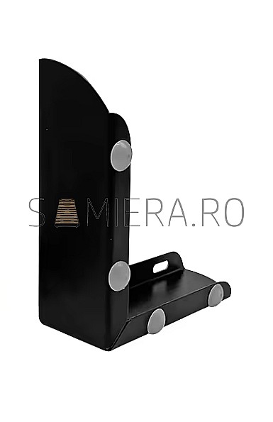 Piciorus metalic H001-6B, H=6cm, Negru Mat [2]