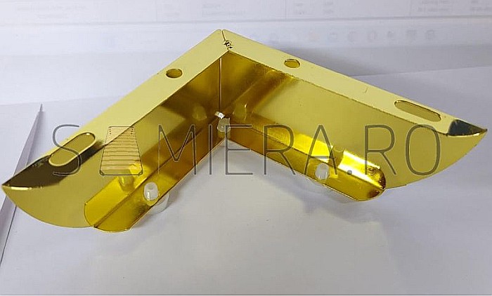 Piciorus metalic H001-6G, H=6cm, Auriu [3]