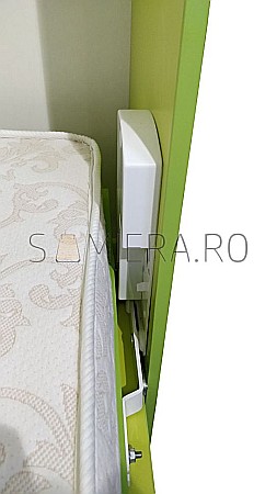 Sistem de rabatare somiera pat/dulap cu picior [2]