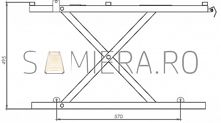 Mecanism masa rabatabila cu piston [3]