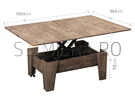 Mecanism masa rabatabila cu piston [5]