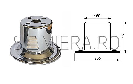VY100-01 Set 4 buc. suporti crom [1]