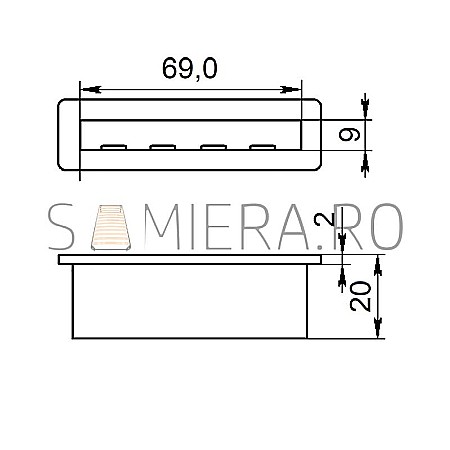 Set 20 casete lamele 68mm [2]