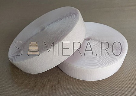 Banda velcro - Banda velcro alb 30mm*25m