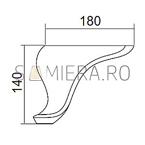 Set 4 Picioruse VA491-97, 18*18*14cm, plastic, nuc mat [2]