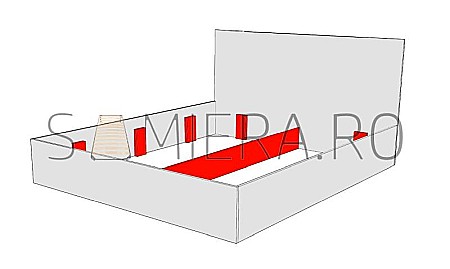 Somiera Metalica Lux pentru 2 persoane 200 cm [5]