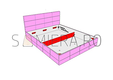 Somiera Metalica Lux pentru 2 persoane 200 cm [6]