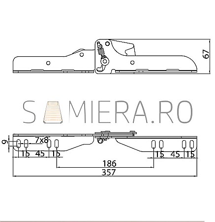 Mecanism canapea click-clack [5]