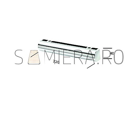 Set 4 Picioruse VA222-01, 22*4cm, plastic, crom [1]