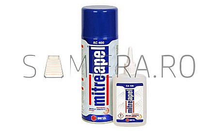 Adezivi si benzi adezive - Adeziv bicomponent Mitre Apel, 400ml + 100 gr