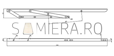 Sistem de rabatare somiera, brat 120cm [1]