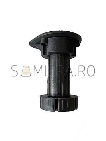 Accesorii mobilier - Picior cilindric reglabil negru H100 pentru mobilier, set 4 buc.