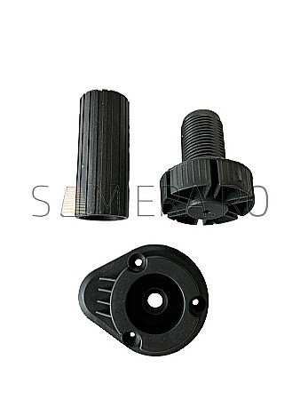 Picior cilindric reglabil negru H100 pentru mobilier, set 4 buc. [2]