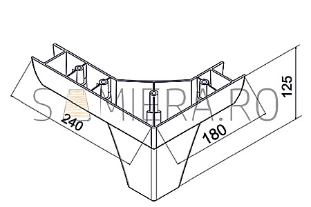 Set 4 Picioruse VA410-42, 24*18*12.5 cm, plastic, nuc [2]