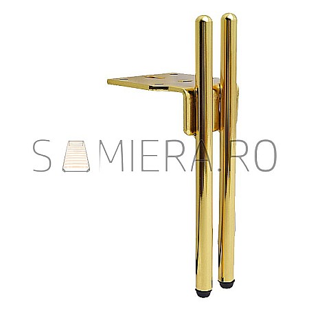 Picioare - Piciorus metalic D023-B-15G, H=15cm, Auriu