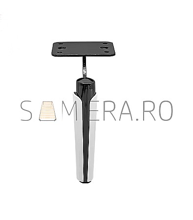Accesorii mobilier - Picioruse metalic B014,  H=150mm, Negru+Alb