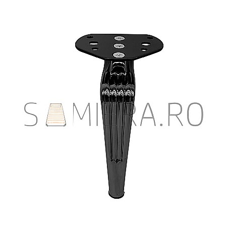 Accesorii mobilier - Picioruse metalic B049-A,  H=160mm, Negru Mat