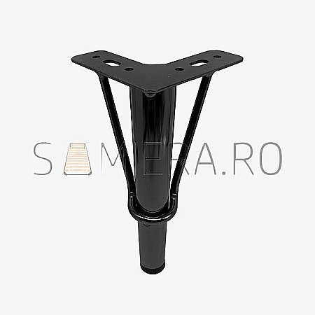 Accesorii mobilier - Picioruse metalic C013,  H=150mm, Negru