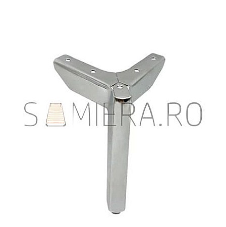 Accesorii mobilier - Piciorus metalic B038, Argintiu