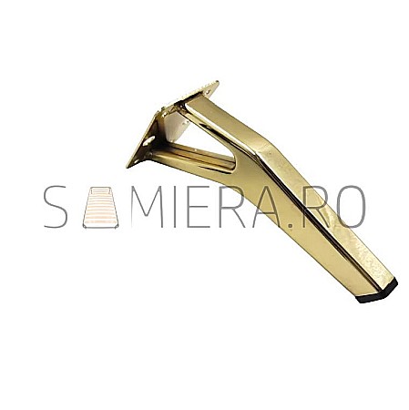 Accesorii mobilier - Piciorus metalic B078-15G, H=15cm, Auriu