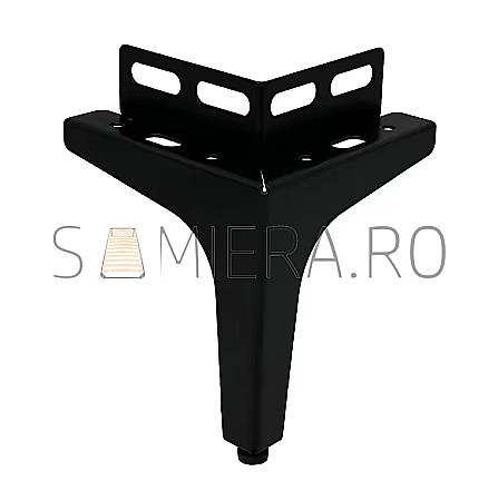 Picioare - Piciorus metalic B017-13B, H=13cm, Negru Mat