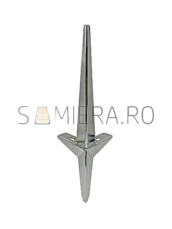 Picioare - Piciorus metalic D001-15S, H=15cm, Argintiu