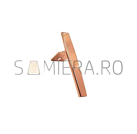 Picioare - Piciorus metalic D056-B-15RG, H=15cm, Roz-Auriu