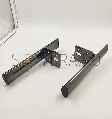 Piciorus metalic D022-15B, H=15cm, Negru [1]