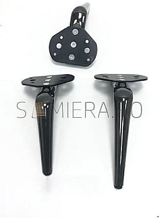 Picioruse metalic B049-C,  H=160mm, Negru [1]