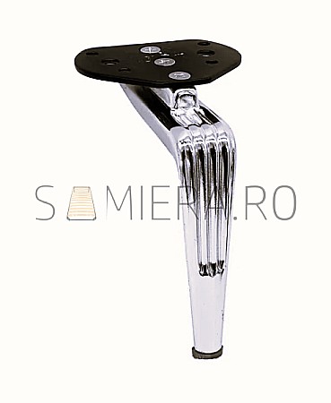 Picioare - Picioruse metalic B049-A,  H=160mm, Argintiu