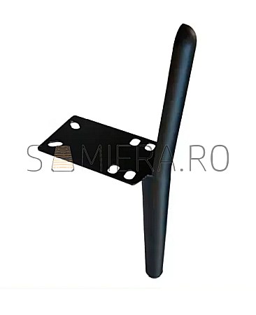 Picioare - Piciorus metalic D003-15B, H=15cm, Negru