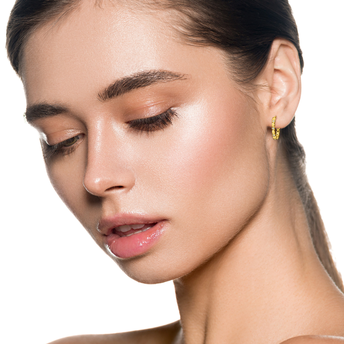 Cercei Argint 925 Placat cu Aur 24K, Model Tortita Inimioare cu Zirconiu [3]