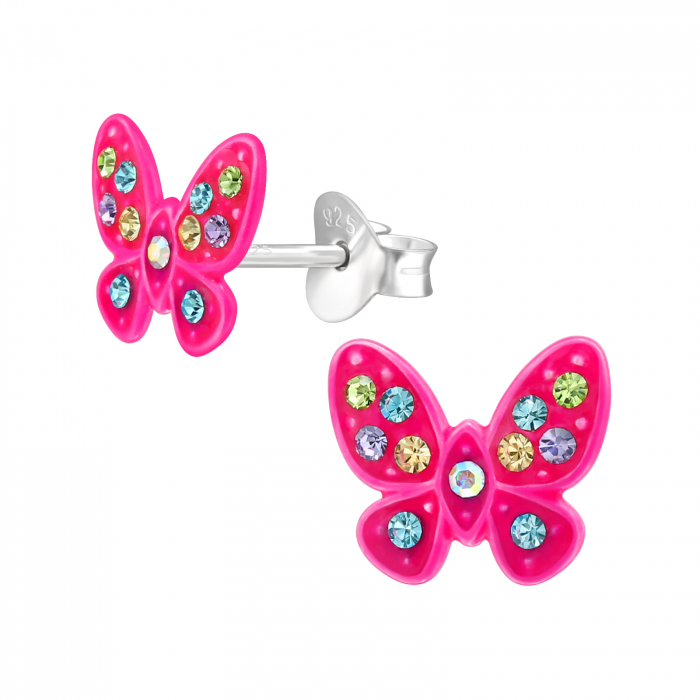 Cercei copii argint 925 model Fluturasi cu cristale Sophia Collection Kids [1]
