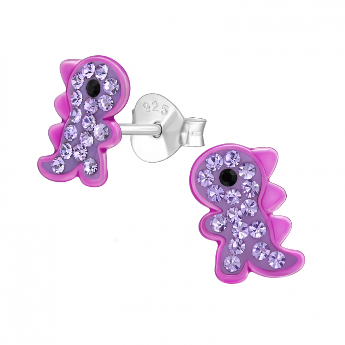 Cercei copii argint 925 model Godzila cu cristale Sophia Collection Kids [1]