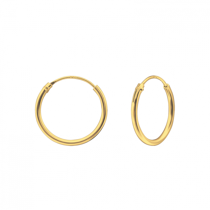 cercei copii argint 925 placat aur 24k tortita 14mm [1]