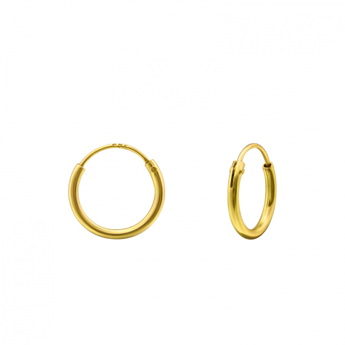 cercei copii argint 925 placat aur 24k tortita 10mm [1]