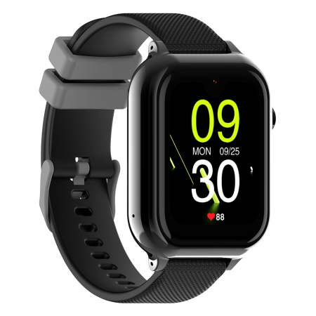 Ceas inteligent GPS KT38, ultra-subțire, 4G AMOLED, cu Android și Google Play, bazat pe AI, Model 2026 NEGRU [2]