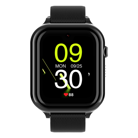Ceas inteligent GPS KT38, ultra-subțire, 4G AMOLED, cu Android și Google Play, bazat pe AI, Model 2026 NEGRU [1]