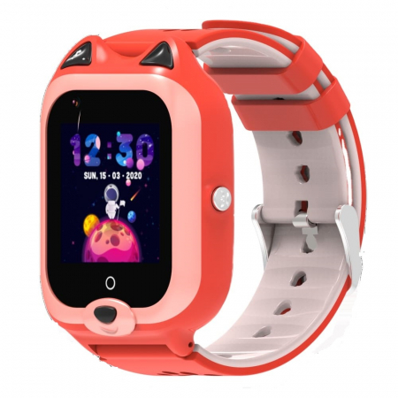 Ceas Inteligent pentru copii KT22 4G Roz, cu GPS, apelare video, rezistent la apa si localizare [3]